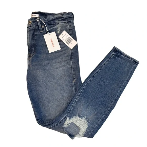 Good American Good Legs Crop High Waist Skinny Jeans Blue261 Size 6/28 - Picture 2 of 7